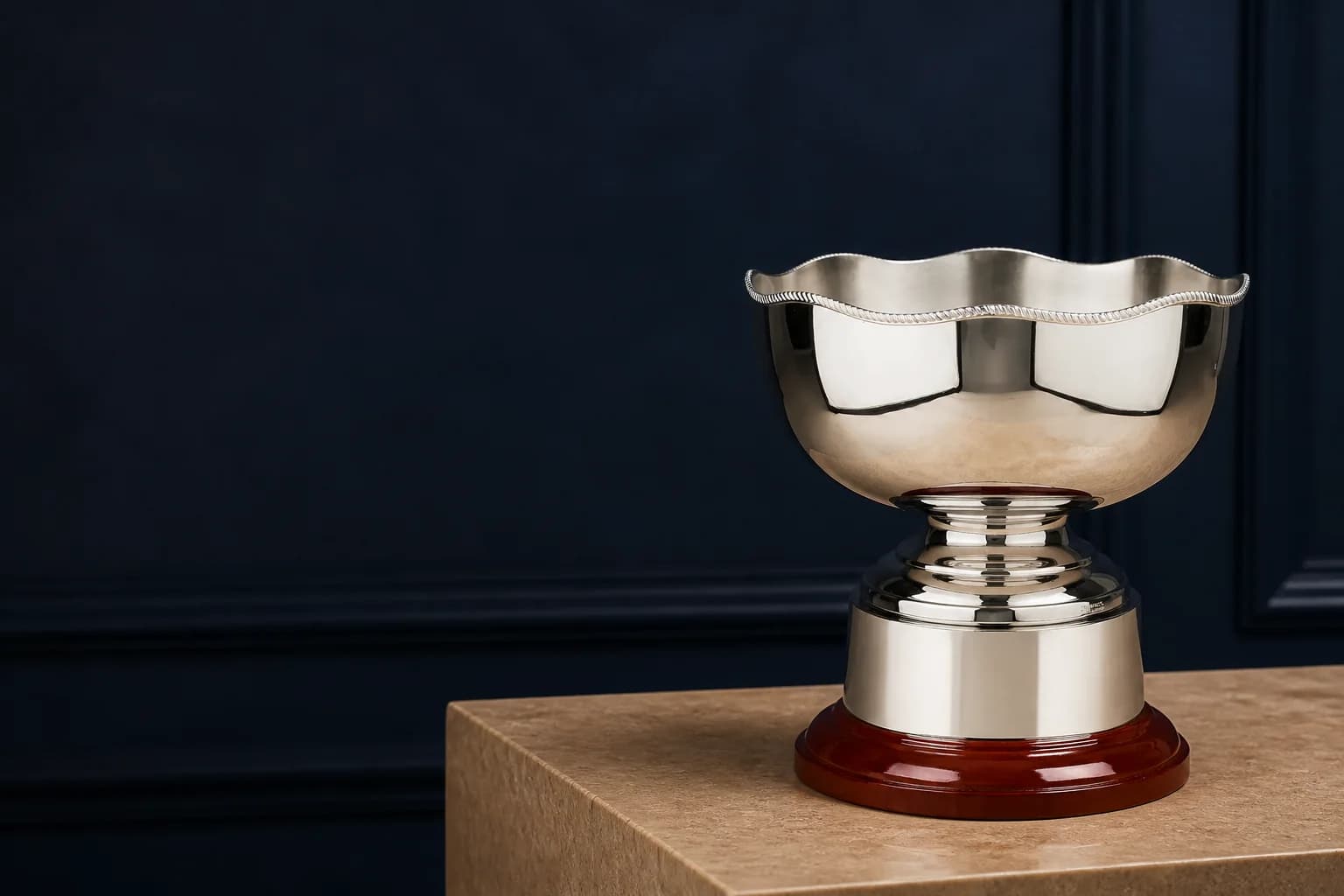 Silver presentation bowl in a refined heritage setting